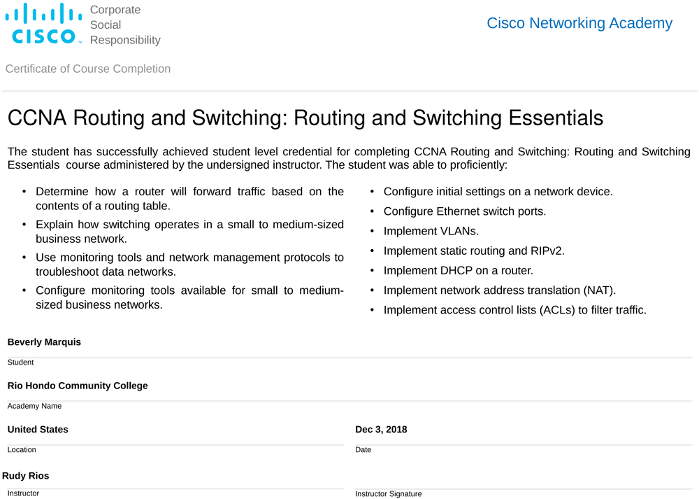 CCNA Routing and Switching Essentials Beverly Marquis