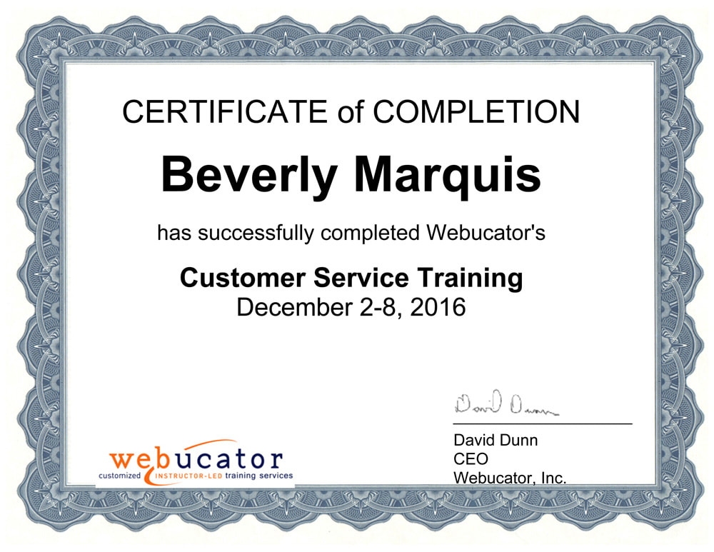 Customer Service Training Beverly Marquis